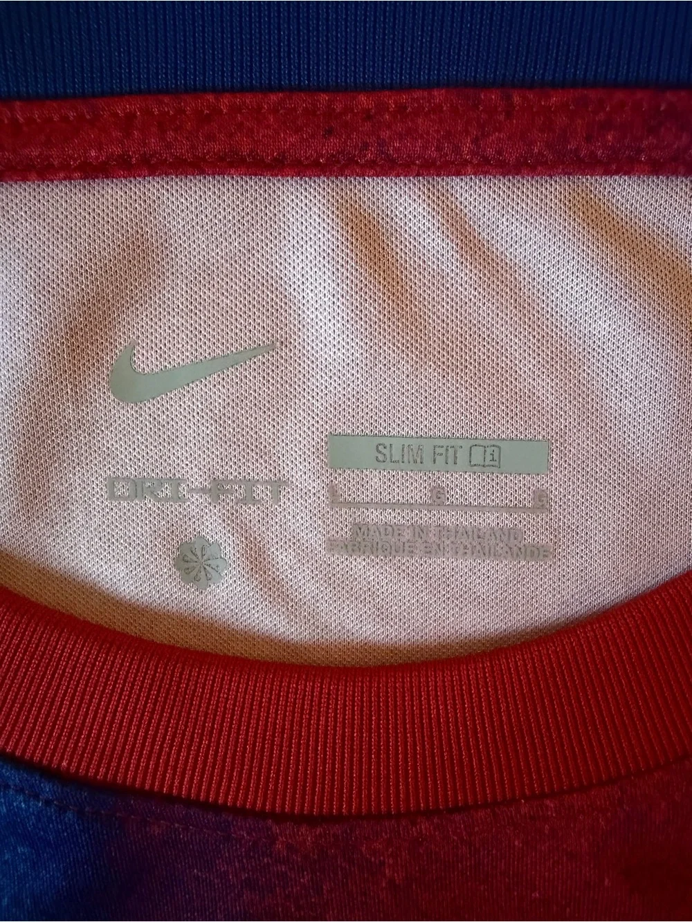 Nike USA Red & Blue Soccer Jersey SLIM FIT
